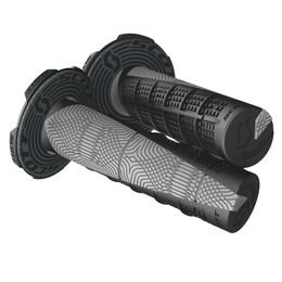 SCOTT Deuce Motocross-Griffe Schwarz/Grau mit Donuts