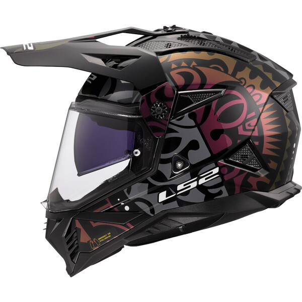 LS2 MX702 Pioneer II Rangi Helm Schwarz L