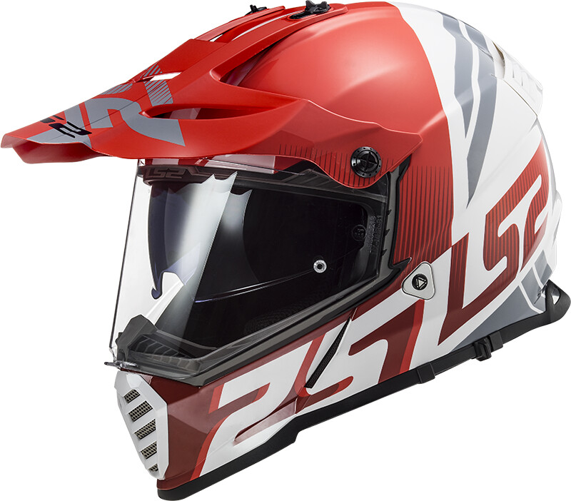 LS2 MX436 Pioneer Evo Evolve Helm Rot/Weiß L