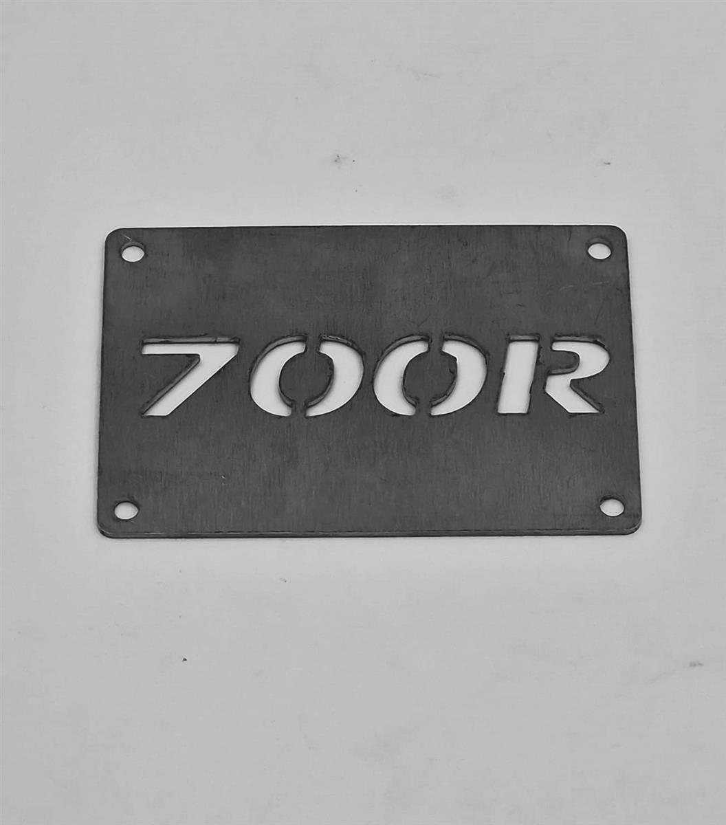 Edelstahl-Hinweisschild 700R für Yamaha