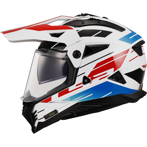 LS2 MX702 Pioneer II Namib Helm Weiß/Blau/Rot M
