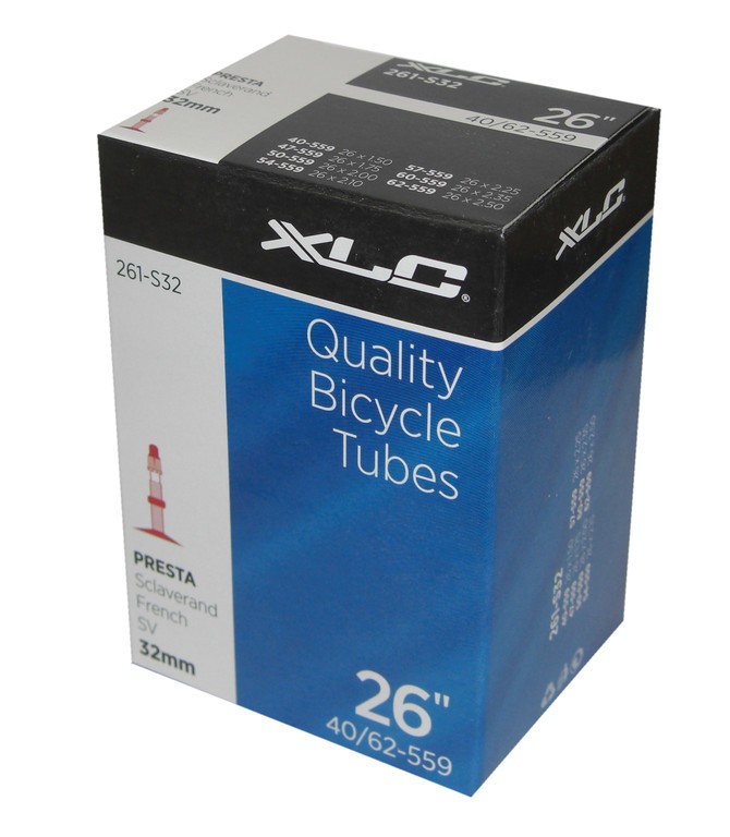 XLC VT-S26 Fahrradschlauch 26 Zoll SV 33 mm