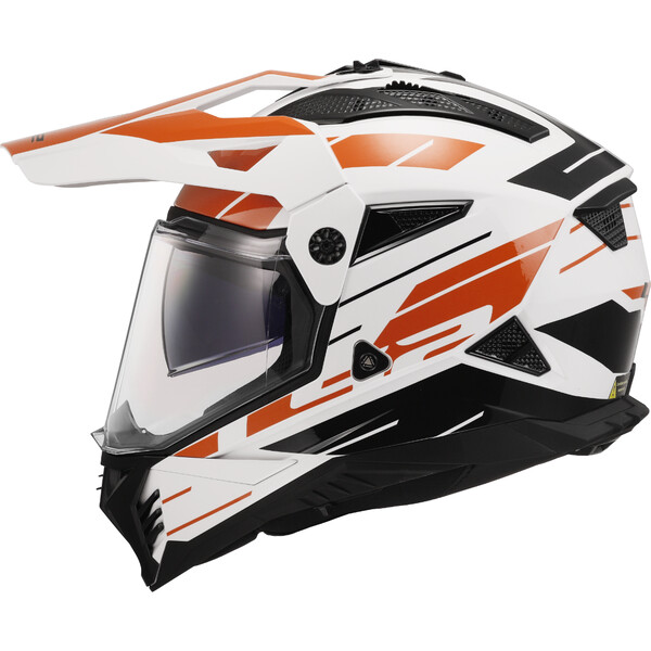 LS2 MX702 Pioneer II Namib Helm Weiß/Orange L