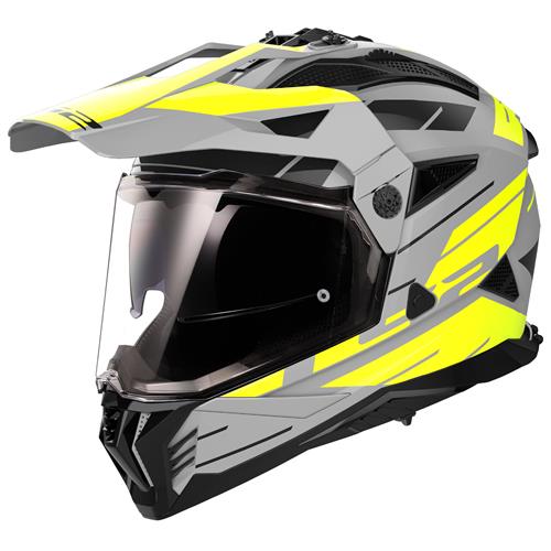 LS2 MX702 Pioneer II Namib Helm Grau/Gelb S