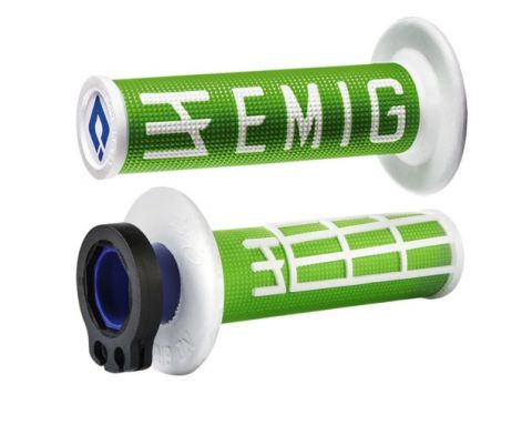 ODI Emig V2 Lock-On MX-Griffe Grün/Weiß 4-Takt