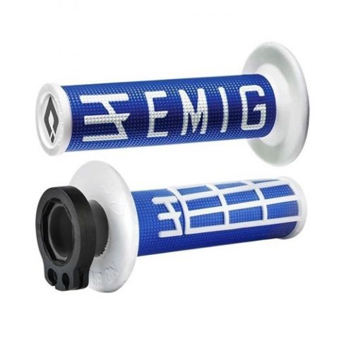 ODI Emig V2 Lock-On MX-Griffe Blau/Weiß