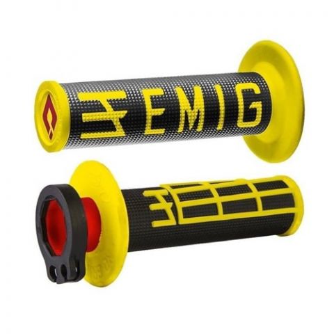 ODI V2 Emig Lock-On MX-Griffe 4-Takt Schwarz/Gelb